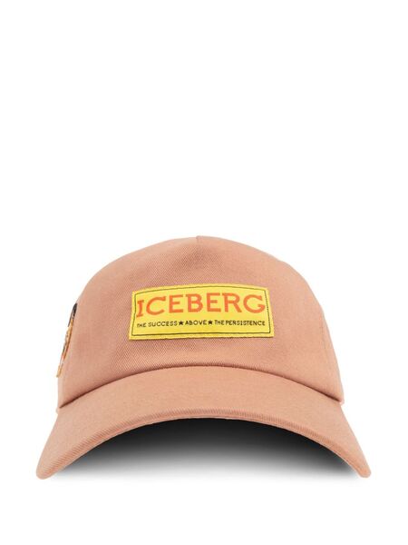  Iceberg Logo-print Cotton Cap - Neutrals 