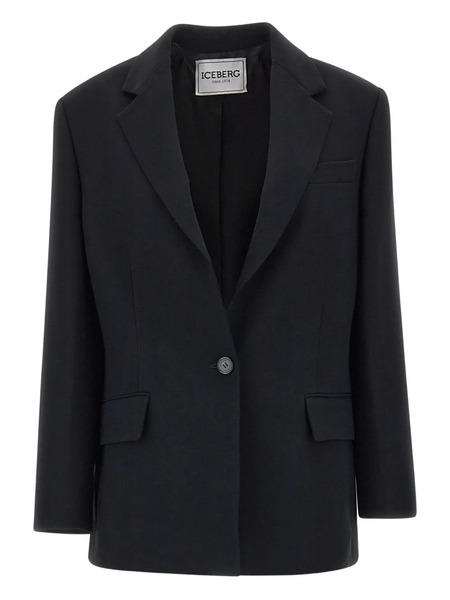  Iceberg Notched-lapels Single-button Blazer - Black 