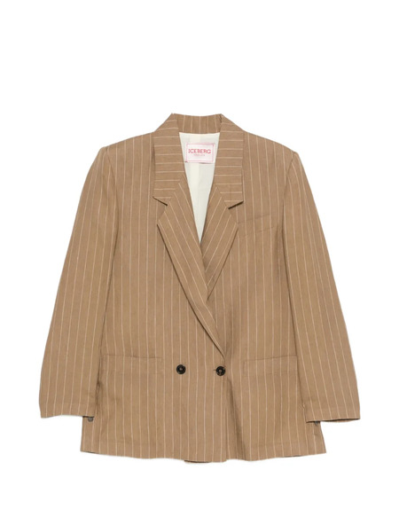  Iceberg Pinstripe Double-breasted Blazer - Neutrals 