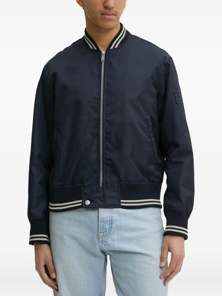  Iceberg Ribbed-trim Bomber Jacket - Blue 