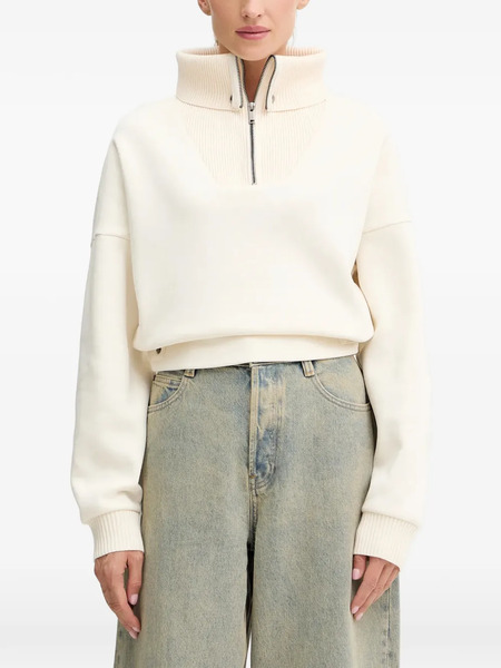  Iceberg Zip Turtleneck Sweatshirt - White 