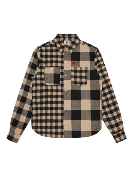  Icecream Check-pattern Pocket Shirt - Brown 
