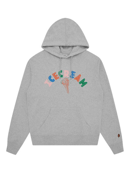  Icecream Conne-print Hoodie - Grey 