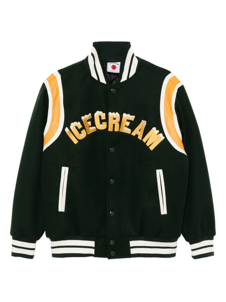  Icecream Embroidered-logo Jacket - Green 