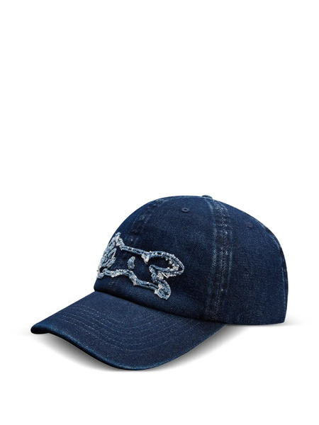  Icecream Logo-embroidered Denim Baseball Cap - Blue 