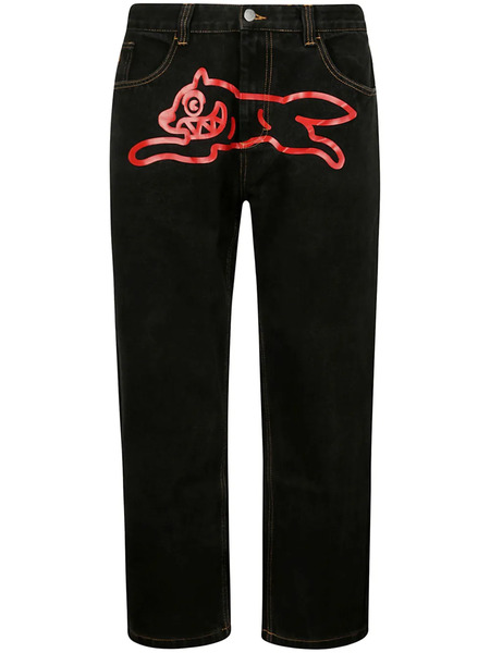  Icecream Running Dog-print Jeans - Black 