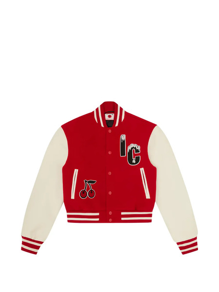  Icecream Striped Appliquéd Jacket - Red 