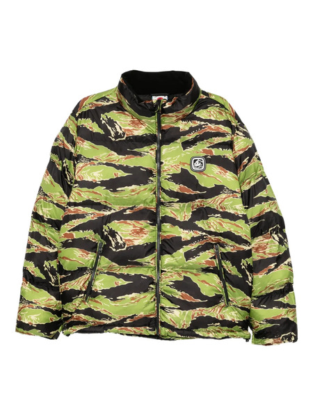  Icecream Tiger-stripe Puffer Jacket - Green 