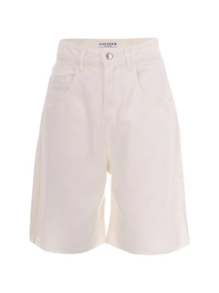  Icon Denim Knee Leght Shorts - Neutrals 