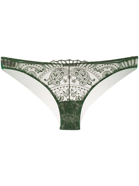  I.d. Sarrieri Embroidered Briefs - Green 