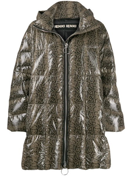  Ienki Ienki Printed Puffer Jacket - Brown 