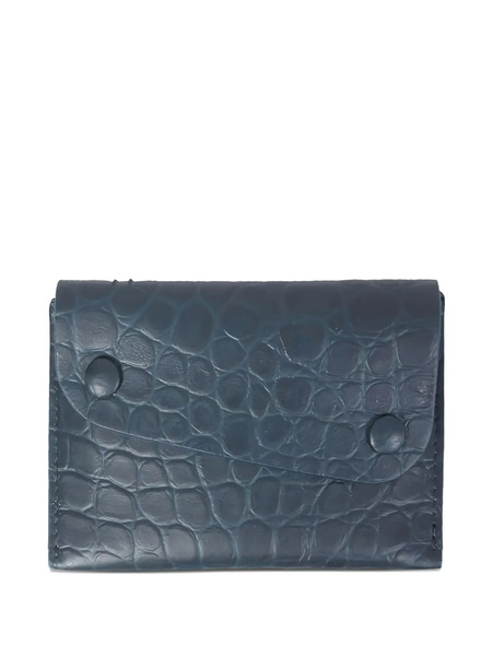  Il Bisonte Crocodile-embossed Wallet - Blue 