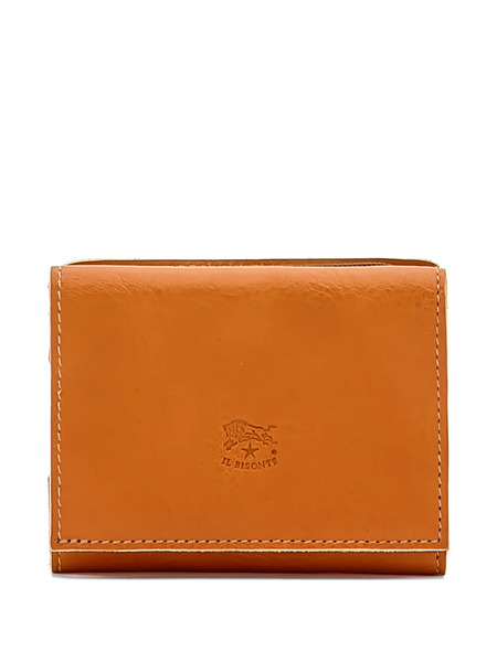  Il Bisonte Grained Foldover Wallet - Brown 