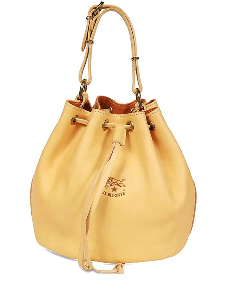  Il Bisonte Silvia Tassel Drawstring Bucket Bag - Yellow 