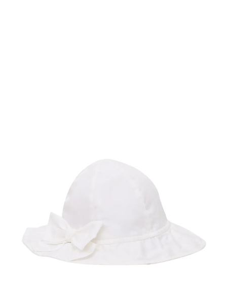  Il Gufo Bow-embellished Sun Hat - White 