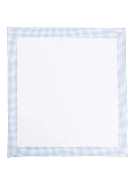  Il Gufo Checked-border Blanket - White 