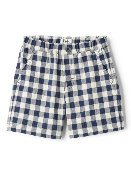  Il Gufo Checked Shorts - Blue 
