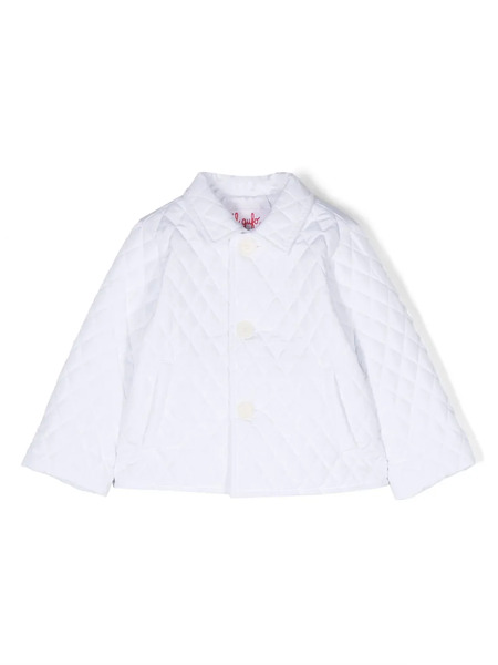  Il Gufo Diamond-quilted Button-fastening Jacket - White 