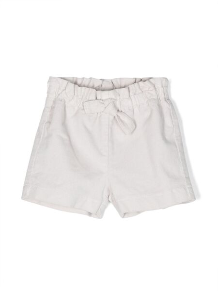  Il Gufo Drawstring Ribbed Shorts - Grey 