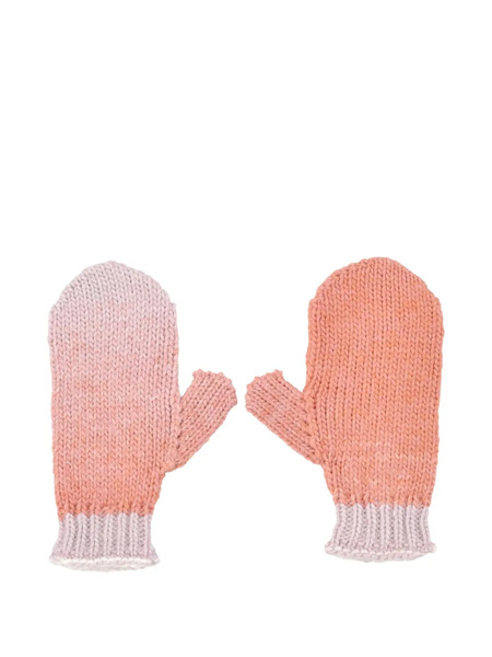  Il Gufo Gradient Wool-blend Mittens - Orange 
