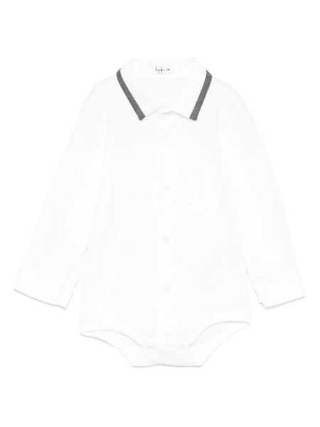  Il Gufo Logo-embroidered Bodysuit - White 