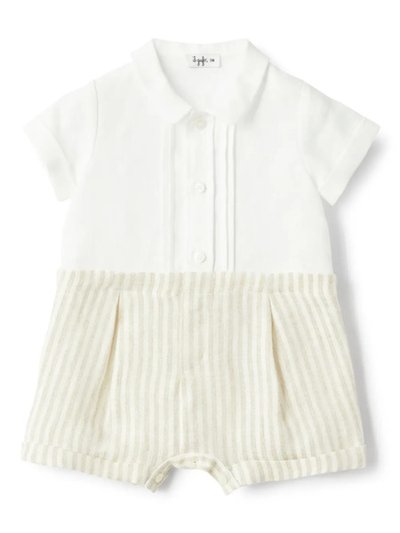  Il Gufo Short-sleeved Romper - White 