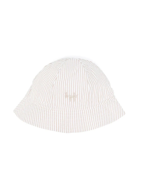  Il Gufo Striped Bucket Hat - Neutrals 