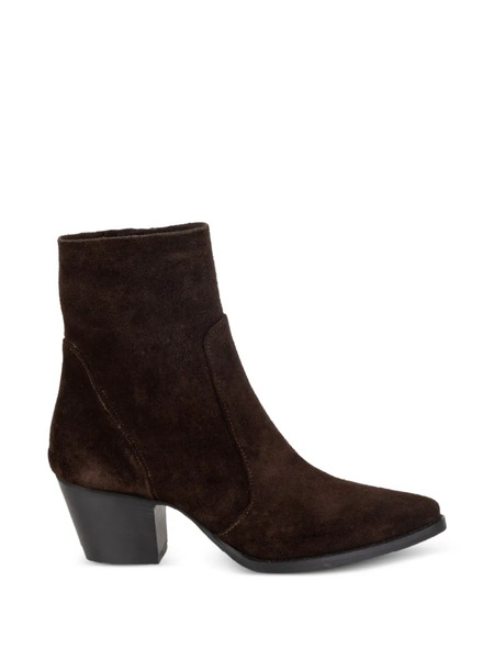  Imma Pointed Suede Boots - Brown 