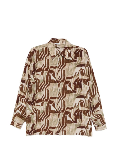  Imperial Abstract-print Shirt - Brown 