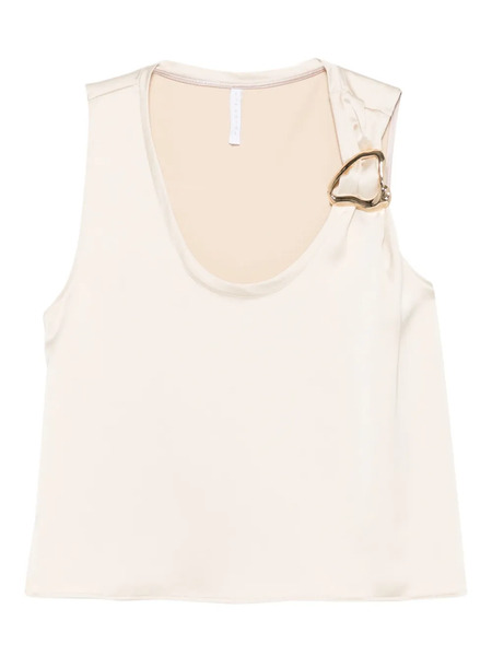  Imperial Buckle-detail Sleeveless Top - Neutrals 