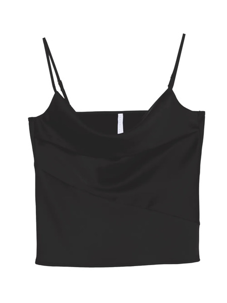  Imperial Cowl-neck Top - Black 
