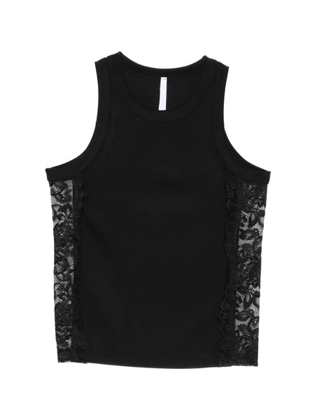  Imperial Lace-insert Tank Top - Black 