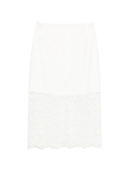  Imperial Lace Midi Skirt - White 