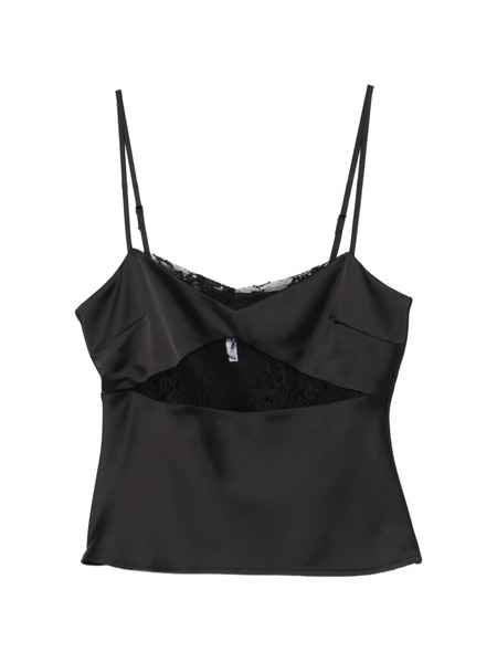  Imperial Lace-trim Top - Black 