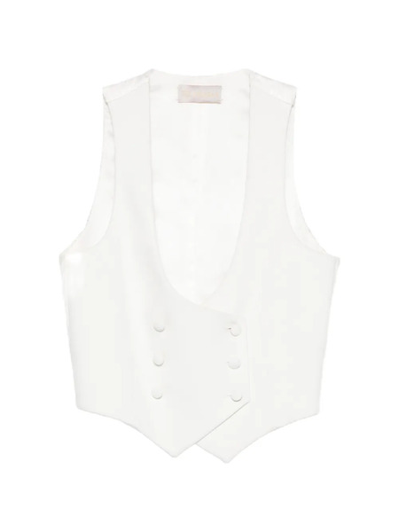  Imroska Double-breasted Top - White 
