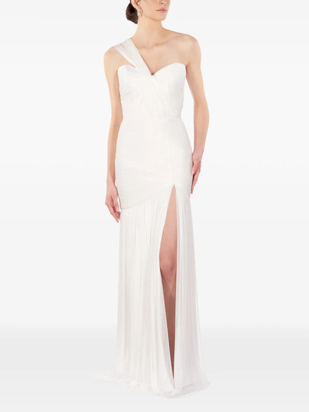  Imroska Imroska 19 Pleated Draped Maxi Dress - Neutrals 