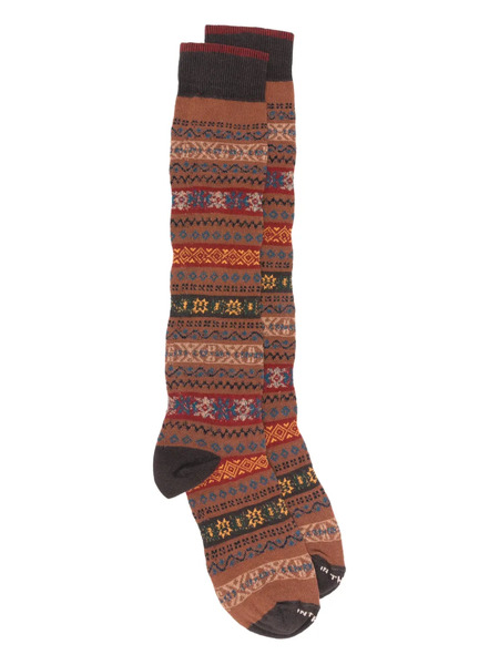  In The Box X Mitchumm Patterned Socks - Brown 