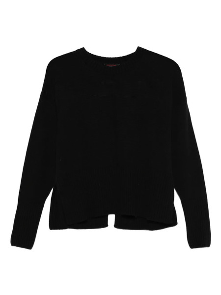  Incentive! Cashmere Split-back Cashmere Pullover - Black 