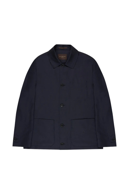  Incotex Button-up Jacket - Blue 