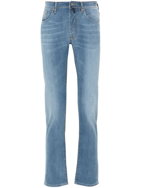  Incotex Contrast-stitching Slim Cut Jeans - Blue 