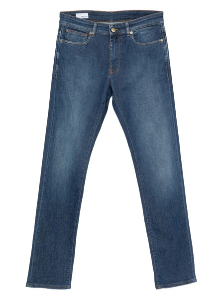  Incotex Logo-patch Jeans - Blue 