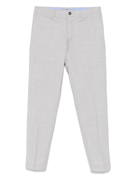  Incotex Mélange-effect Trousers - Grey 
