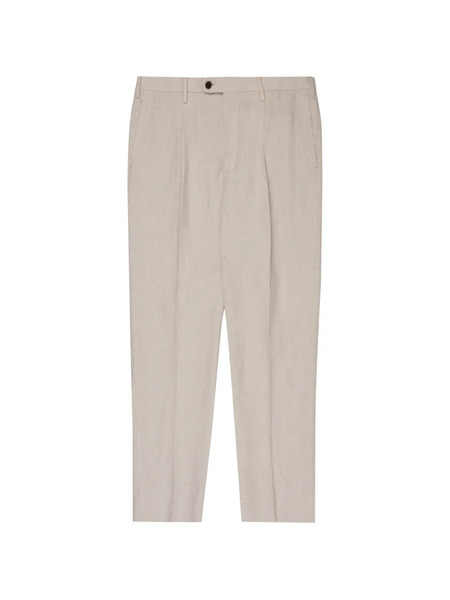  Incotex Patterned Linen Trousers - Neutrals 