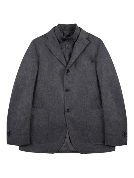  Incotex Removable-panel Flannel Jacket - Grey 