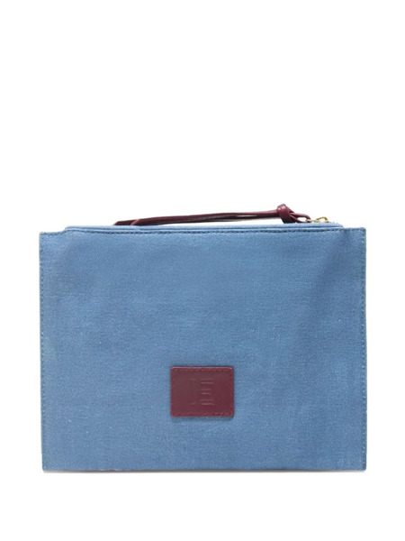  Inoui Editions Cavale Horse-embroidered Clutch Bag - Blue 