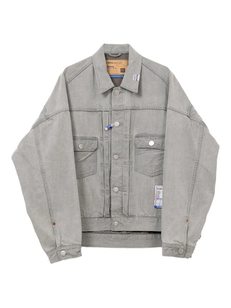  In･stru(men-tal). Bleached Denim Jacket - Grey 