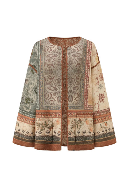  Into The East Reversible Floral Jacket - Neutrals 