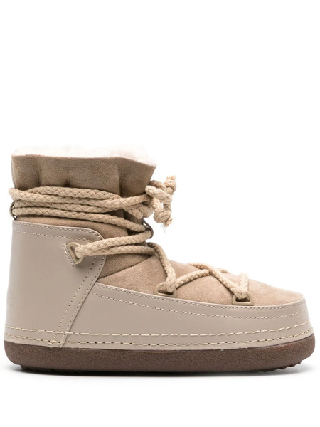  Inuikii Logo-print Leather Boots - Neutrals 