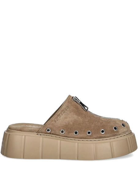  Inuikii Matilda Suede Mules - Brown 