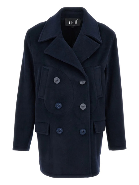  Irie' Buttoned Peacoat - Blue 